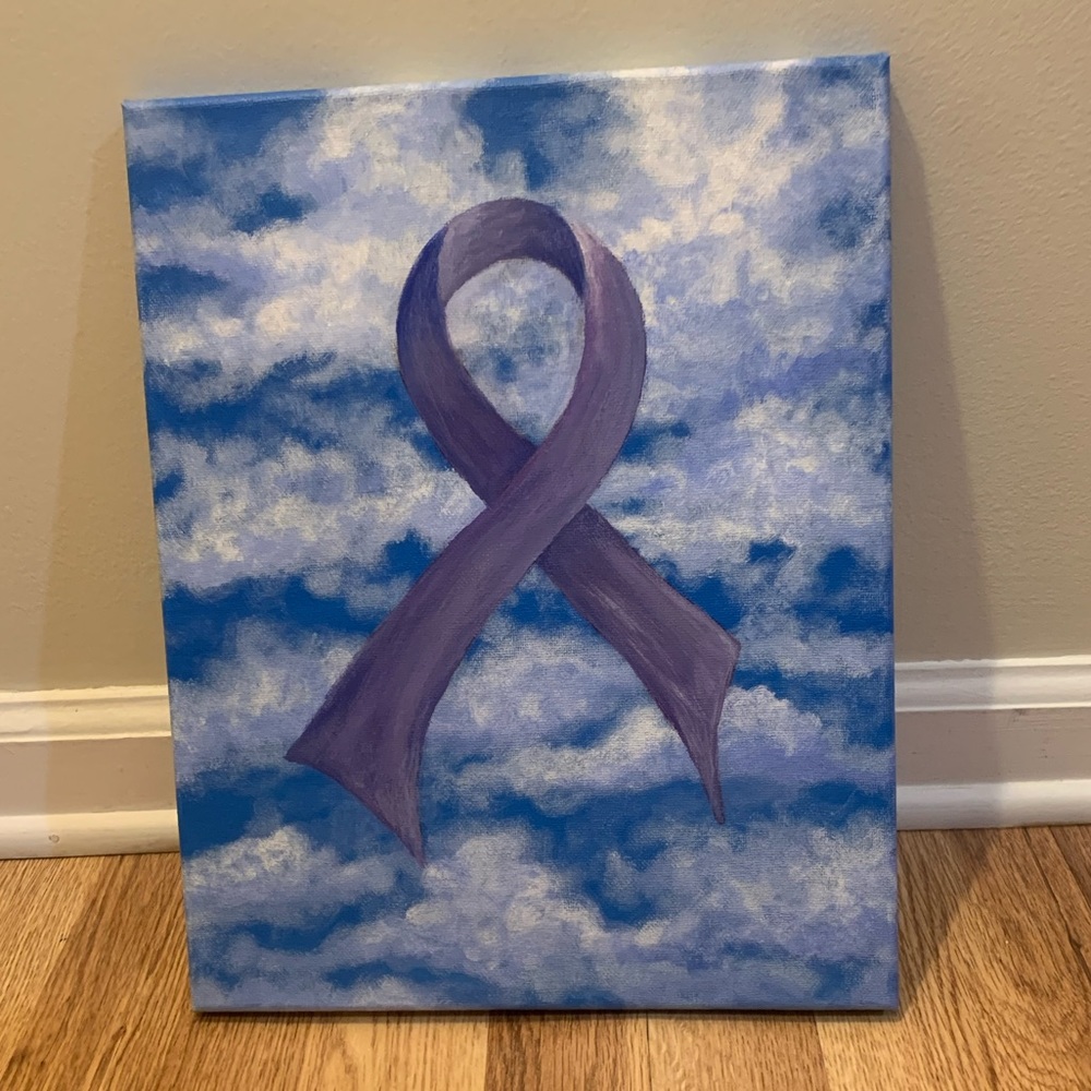 11”x14” Cancer Ribbon Painting